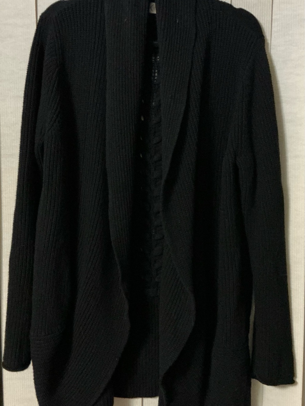 Pink Rose Women’s Black Open-Front Ribbed Cardigan Size 2X Gorgeous